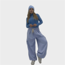 pantalone garzato modello cargo new york